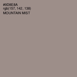 #9D8E8A - Mountain Mist Color Image